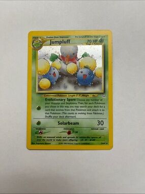 Pokemon Jumpluff Trading Card - Yellow, Green, Blue